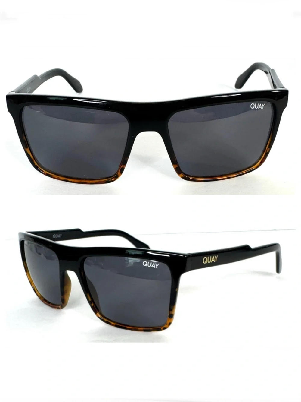 QUAY Australia Let it Run Polarized Sunglasses Black Tortoise Rare